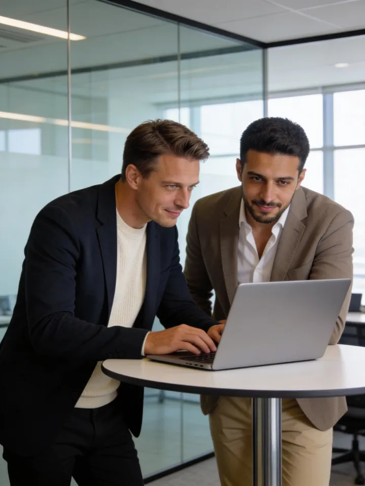 Equipe jovem analisando estratégias de startup